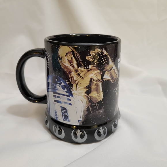 Genuine Lucas Film Galerie Star Wars Han Solo R2D2 CP3O XL Black Coffee Mug - Picture 3 of 5